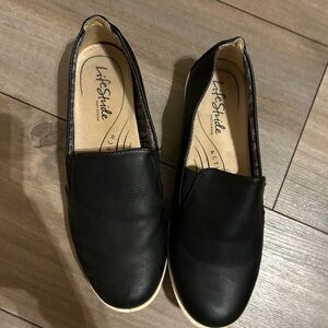LifeStride Black Slip-On Shoes